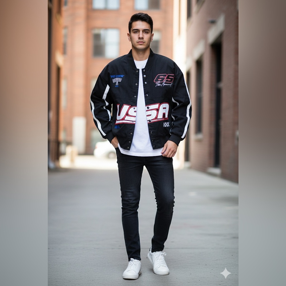 PacSun Pit Crew Racing Jacket  size M